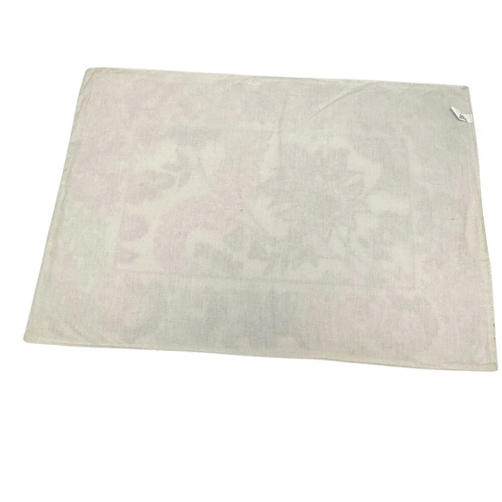 Autumn Floral Placemats Set of 3 Cloth Fabric Rust Cream